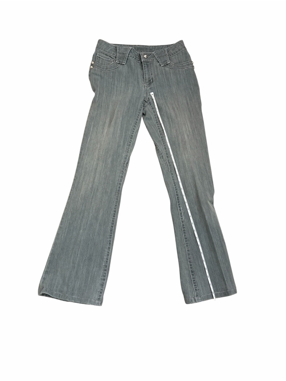 Women’s VTG Gray Flare Jeans - Classic Everyday Style lower rise